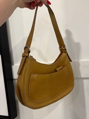 Nine West Mustard Leather Shoulder Bag